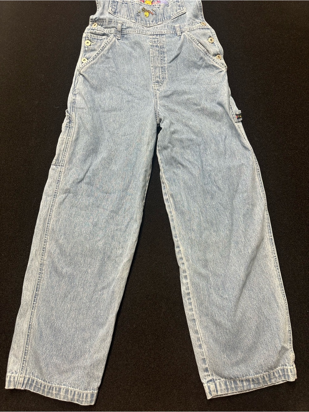 Vintage 90s Denim Women’s Overalls with Winnie the Pooh Embroidery - Picture 4 of 9